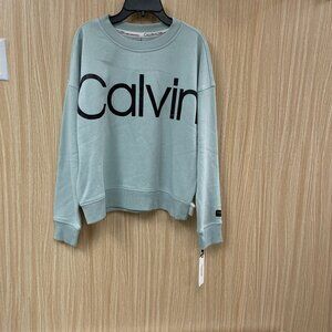NWT Calvin Klein Blue Logo Sweatshirt Size Small